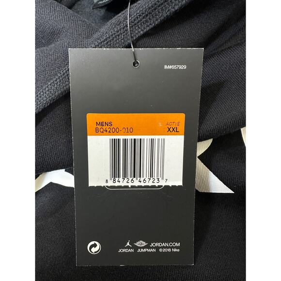 Nike Jordan Paris Saint-Germain PSG Hoodie Black Size XXL BQ4200-010 New - Picture 7 of 10